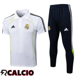Insieme Polo Real Madrid + Pantaloni Bianco 2025/2026