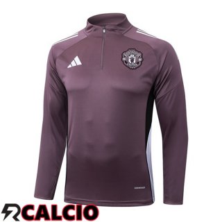 Felpa Allenamento Manchester United Viola 2025/2026  Felpa Allenamento Manchester United Viola 2025/2026