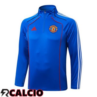 Felpa Allenamento Manchester United Blu 2025/2026  Felpa Allenamento Manchester United Blu 2025/2026