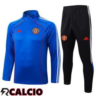 Insieme Tuta Calcio Manchester United Blu 2025/2026  Insieme Tuta Calcio Manchester United Blu 2025/2026