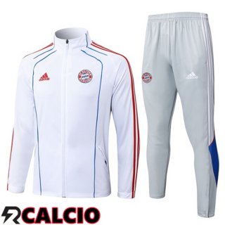 Insieme Tuta Calcio - Giacca Bayern Monaco Bianco 2025/2026  Insieme Tuta Calcio - Giacca Bayern Monaco Bianco 2025/2026