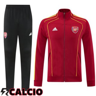 Insieme Tuta Calcio - Giacca Arsenal Rosso 2025/2026  Insieme Tuta Calcio - Giacca Arsenal Rosso 2025/2026