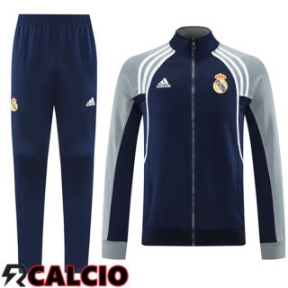 Insieme Tuta Calcio - Giacca Real Madrid Blu Reale 2025/2026  Insieme Tuta Calcio - Giacca Real Madrid Blu Reale 2025/2026