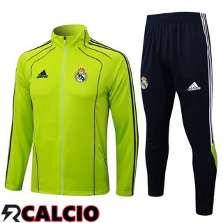 Insieme Tuta Calcio - Giacca Real Madrid Verde 2025/2026  Insieme Tuta Calcio - Giacca Real Madrid Verde 2025/2026