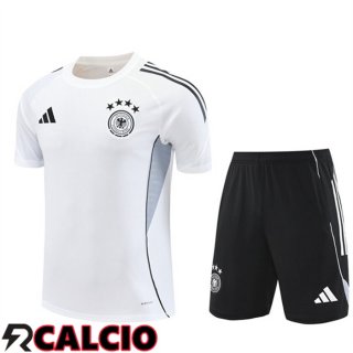 Insieme T Shirt Allenamento Germania + Pantaloncini Bianco 2025/2026