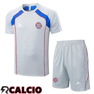 Insieme T Shirt Allenamento Bayern Monaco + Pantaloncini Grigio 2025/2026