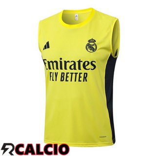 Canotta Allenamento Real Madrid Giallo 2025/2026  Canotta Allenamento Real Madrid Giallo 2025/2026