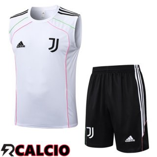 Canotta Allenamento Juventus + Pantaloncini Bianco 2025/2026  Canotta Allenamento Juventus + Pantaloncini Bianco 2025/2026