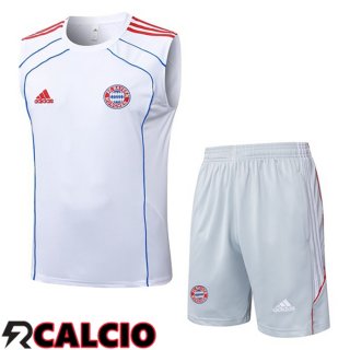 Canotta Allenamento Bayern Monaco + Pantaloncini Bianco 2025/2026