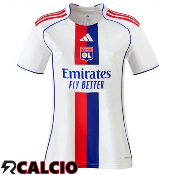 Prima Maglia Lione OL Donna Bianco 2025/2026  Prima Maglia Lione OL Donna Bianco 2025/2026