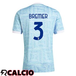 Seconda Maglia Juventus (BREMER 3) Blu Bianco 2025/2026  Seconda Maglia Juventus (BREMER 3) Blu Bianco 2025/2026