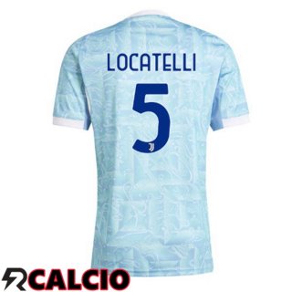 Seconda Maglia Juventus (LOCATELLI 5) Blu Bianco 2025/2026  Seconda Maglia Juventus (LOCATELLI 5) Blu Bianco 2025/2026