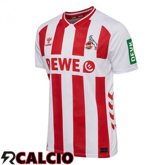 Prima Maglia FC Koln Rosso Bianco 2025/2026  Prima Maglia FC Koln Rosso Bianco 2025/2026