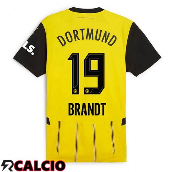 Prima Maglia Dortmund BVB (Brandt 19) Giallo 2024/2025  Prima Maglia Dortmund BVB (Brandt 19) Giallo 2024/2025