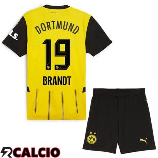 Prima Maglia Dortmund BVB (Brandt 19) Bambino Giallo 2024/2025