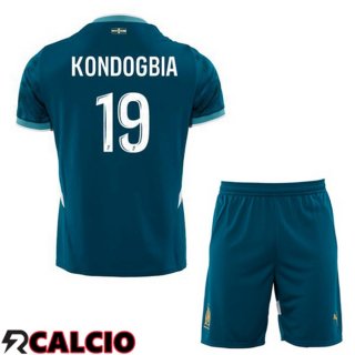 Seconda Maglia Marsiglia OM (KONDOGBIA 19) Bambino Blu 2024/2025