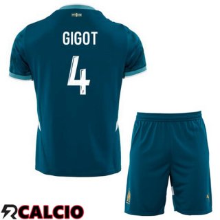 Seconda Maglia Marsiglia OM (GIGOT 4) Bambino Blu 2024/2025