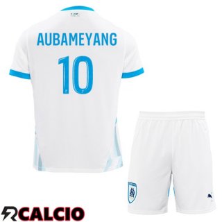 Prima Maglia Marsiglia OM (AUBAMEYANG 10) Bambino Bianco 2024/2025
