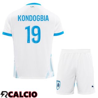 Prima Maglia Marsiglia OM (KONDOGBIA 19) Bambino Bianco 2024/2025