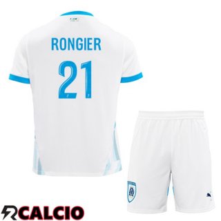 Prima Maglia Marsiglia OM (RONGIER 21) Bambino Bianco 2024/2025