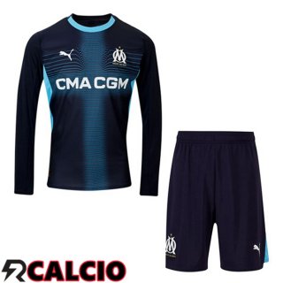 Seconda Maglia Marsiglia OM Bambino Manica Lunga Blu Reale 2025/2026