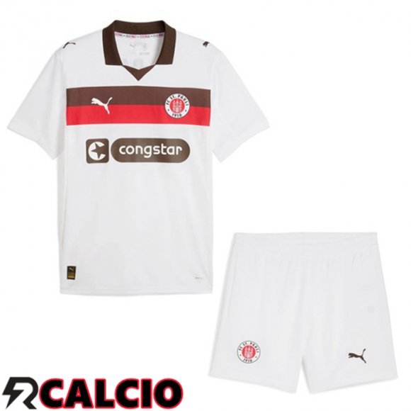 Seconda Maglia FC St. Pauli Bambino Bianco 2025/2026