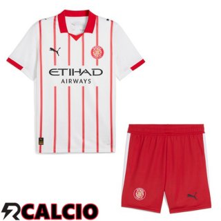 Prima Maglia Girona Bambino Rosso Bianco 2025/2026  Prima Maglia Girona Bambino Rosso Bianco 2025/2026