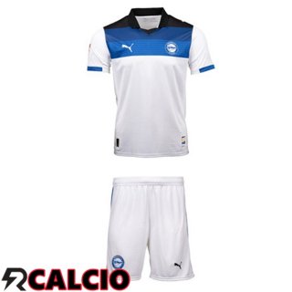 Seconda Maglia Deportivo Alaves Bambino Bianco Blu 2025/2026  Seconda Maglia Deportivo Alaves Bambino Bianco Blu 2025/2026