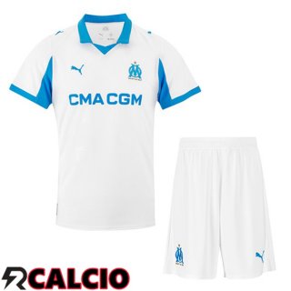 Prima Maglia Marsiglia OM Bambino Bianco 2025/2026