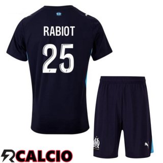 Seconda Maglia Marsiglia OM (RABIOT 25) Bambino Blu Reale 2025/2026