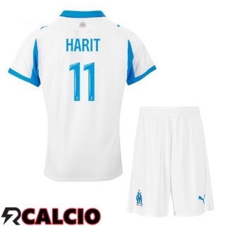 Prima Maglia Marsiglia OM (HARIT 11) Bambino Bianco 2025/2026