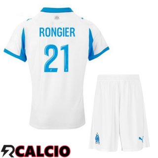 Prima Maglia Marsiglia OM (RONGIER 21) Bambino Bianco 2025/2026