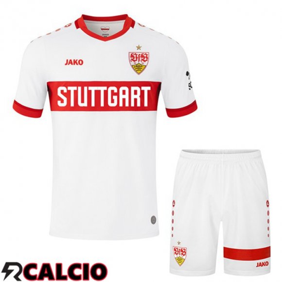 Prima Maglia VfB Stuttgart Bambino Bianco 2024/2025  Prima Maglia VfB Stuttgart Bambino Bianco 2024/2025