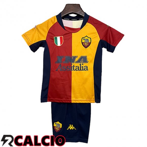 Prima Maglia As Roma Retro Bambino 2001 2002  Prima Maglia As Roma Retro Bambino 2001 2002