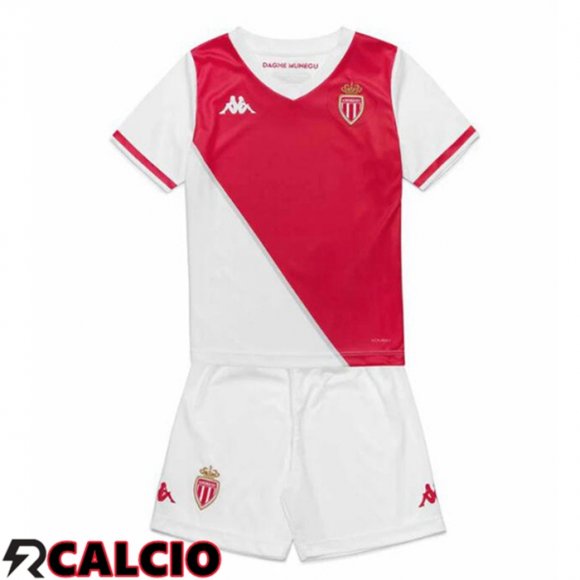 Prima Maglia AS Monaco Bambino Bianco Rosso 2024/2025