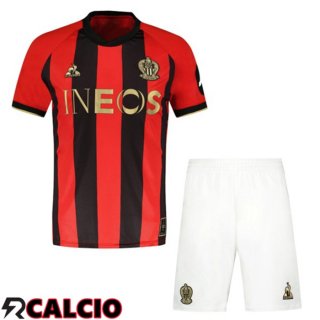 Prima Maglia OGC Nice Bambino Rosso Nero 2024/2025
