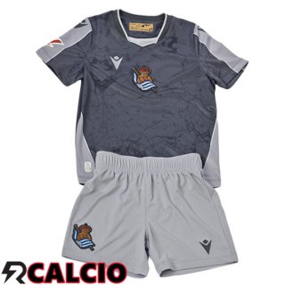 Seconda Maglia Real Sociedad Bambino Grigio 2025/2026  Seconda Maglia Real Sociedad Bambino Grigio 2025/2026