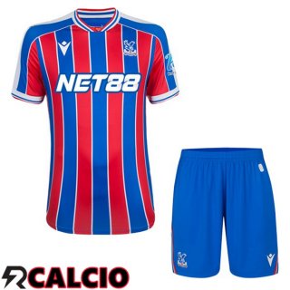Prima Maglia Crystal Palace Bambino Rosso Blu 2025/2026  Prima Maglia Crystal Palace Bambino Rosso Blu 2025/2026