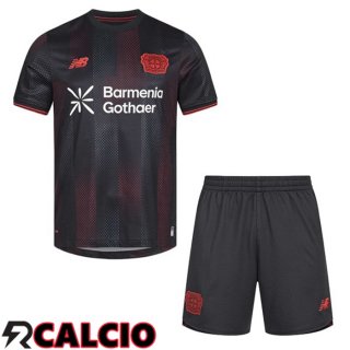 Prima Maglia Bayer 04 Leverkusen Bambino Nero 2025/2026  Prima Maglia Bayer 04 Leverkusen Bambino Nero 2025/2026