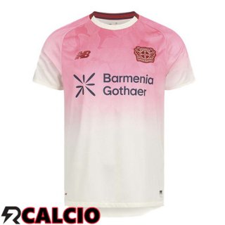 Seconda Maglia Bayer 04 Leverkusen Bianco Rosa 2025/2026  Seconda Maglia Bayer 04 Leverkusen Bianco Rosa 2025/2026