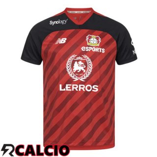 Maglia Bayer 04 Leverkusen eSports Rosso Nero 2025/2026  Maglia Bayer 04 Leverkusen eSports Rosso Nero 2025/2026