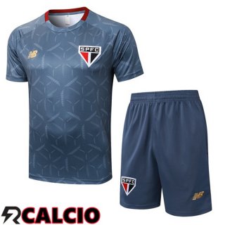 Insieme T Shirt Allenamento Sao Paulo FC + Pantaloncini Blu Reale 2025/2026