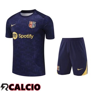 Insieme T Shirt Allenamento FC Barcellona Bambino Blu Reale 2025 2026