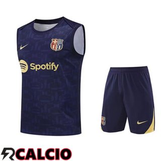 Insieme Training Debardeur FC Barcellona Bambino Blu Reale 2025 2026