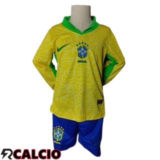 Prima Maglia Brasile Bambino Manica Lunga 2024/2025