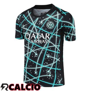 T Shirt Allenamento Inter Milan Nero Blu 2025 2026  T Shirt Allenamento Inter Milan Nero Blu 2025 2026