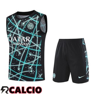 Canotta Allenamento Inter Milan + Pantaloncini Nero Blu 2025 2026