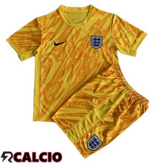 Maglia Nazionale Inghilterra Bambino Portiere Giallo 2024/2025  Maglia Nazionale Inghilterra Bambino Portiere Giallo 2024/2025