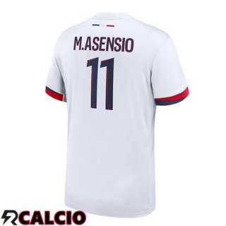 Seconda Maglia Paris PSG (M.Asensio 11) Bianco 2024/2025  Seconda Maglia Paris PSG (M.Asensio 11) Bianco 2024/2025