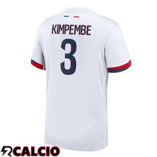 Seconda Maglia Paris PSG (Kimpembe 3) Bianco 2024/2025  Seconda Maglia Paris PSG (Kimpembe 3) Bianco 2024/2025